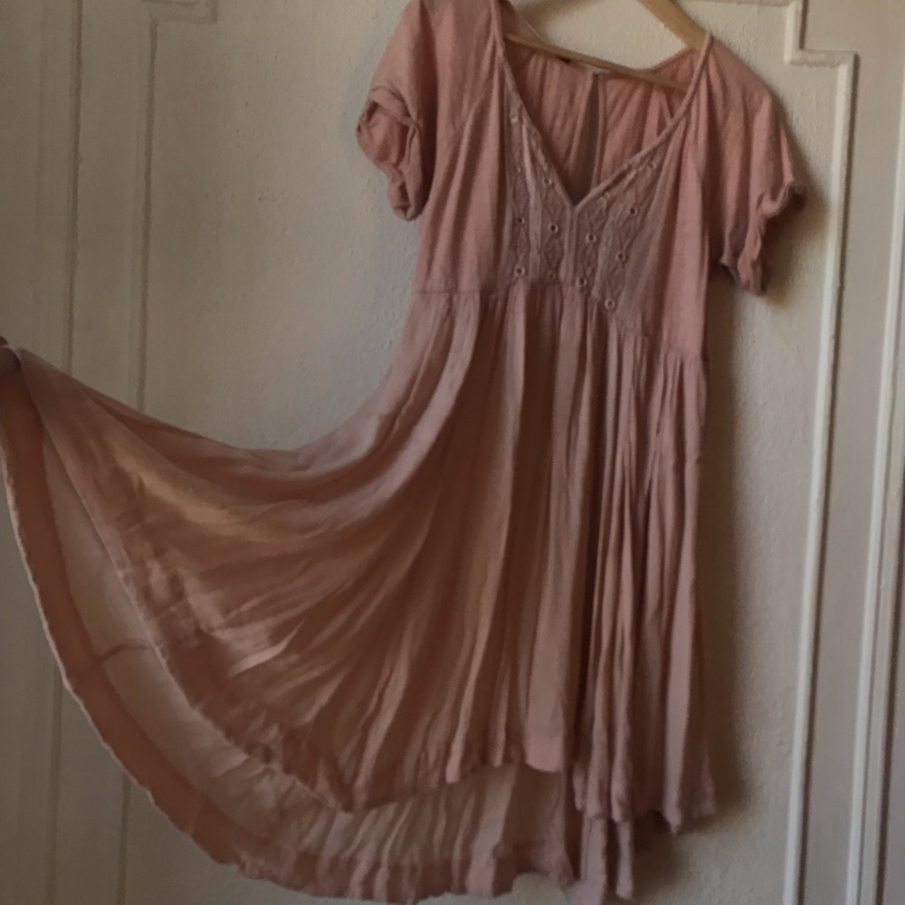 Blush pink free people babydoll dress